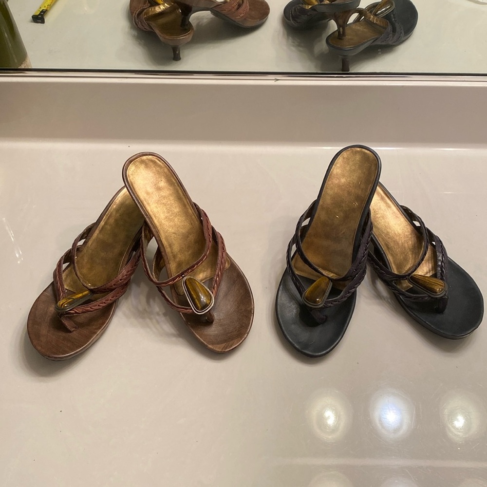 Nine West thong sandals size 7 1/2 - Picture 1 of 15